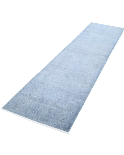 Overdye 2' 7" X 10' 5" Hand Knotted Wool Rug 2' 7" X 10' 5" (79 X 318) / Grey / Wool