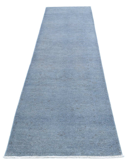 Overdye 2' 7" X 10' 5" Hand Knotted Wool Rug 2' 7" X 10' 5" (79 X 318) / Grey / Wool