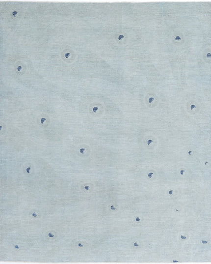 Overdye 7' 10" X 9' 10" Hand Knotted Wool Rug 7' 10" X 9' 10" (239 X 300) / Green / Wool