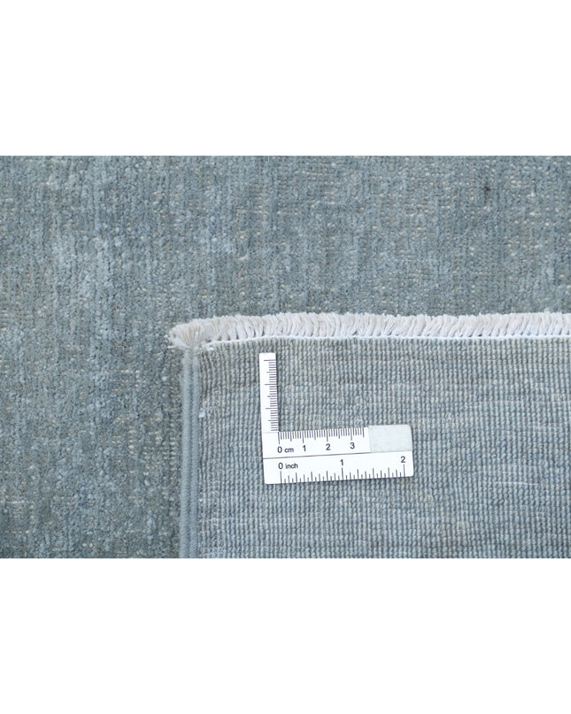 Overdye 7' 11" X 9' 2" Hand Knotted Wool Rug 7' 11" X 9' 2" (241 X 280) / Grey / Wool