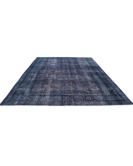 Overdye 9' 9" X 12' 10" Hand Knotted Wool Rug 9' 9" X 12' 10" (297 X 391) / Purple / Wool