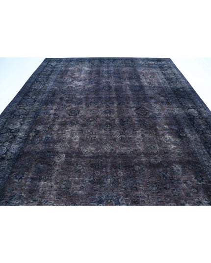 Overdye 9' 9" X 12' 10" Hand Knotted Wool Rug 9' 9" X 12' 10" (297 X 391) / Purple / Wool