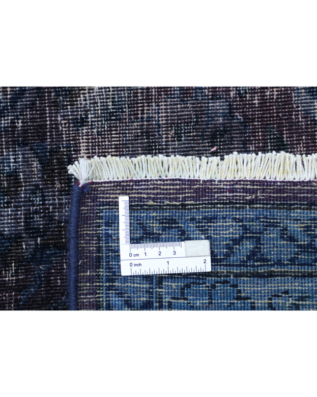 Overdye 9' 9" X 12' 10" Hand Knotted Wool Rug 9' 9" X 12' 10" (297 X 391) / Purple / Wool