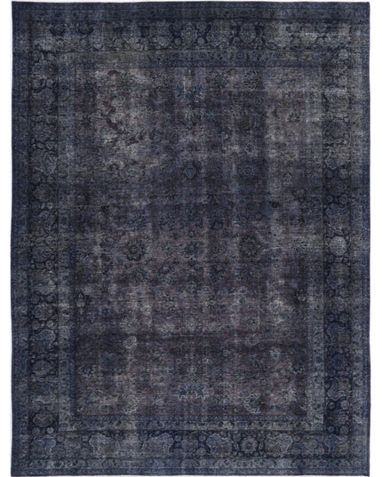 Overdye 9' 9" X 12' 10" Hand Knotted Wool Rug 9' 9" X 12' 10" (297 X 391) / Purple / Wool