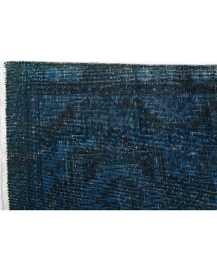Overdye 2' 6" X 12' 2" Hand Knotted Wool Rug 2' 6" X 12' 2" (76 X 371) / Blue / Wool
