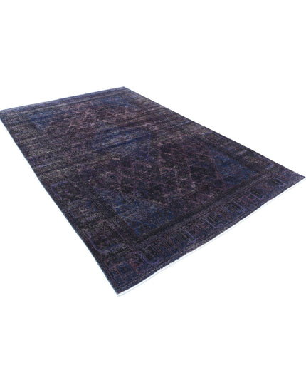 Overdye 6' 9" X 10' 2" Hand Knotted Wool Rug 6' 9" X 10' 2" (206 X 310) / Purple / Wool