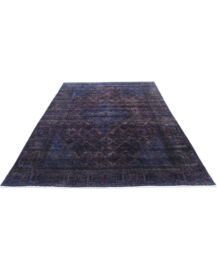 Overdye 6' 9" X 10' 2" Hand Knotted Wool Rug 6' 9" X 10' 2" (206 X 310) / Purple / Wool