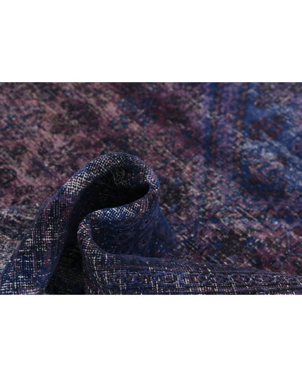 Overdye 6' 9" X 10' 2" Hand Knotted Wool Rug 6' 9" X 10' 2" (206 X 310) / Purple / Wool