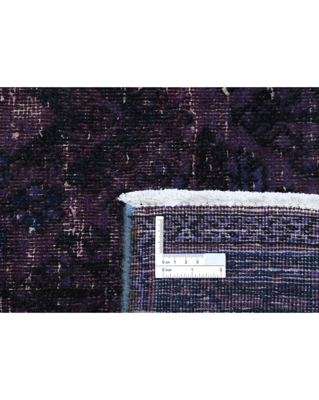 Overdye 6' 9" X 10' 2" Hand Knotted Wool Rug 6' 9" X 10' 2" (206 X 310) / Purple / Wool