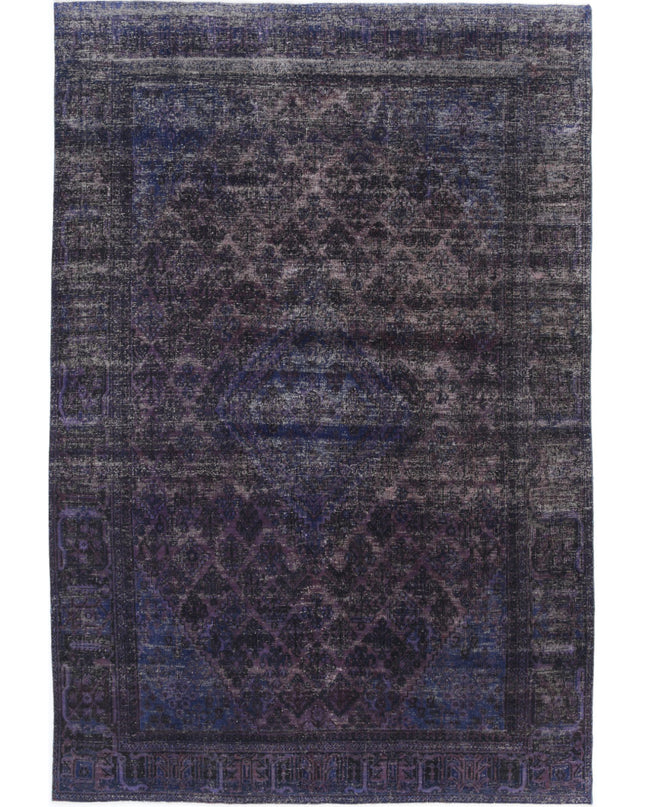 Overdye 6' 9" X 10' 2" Hand Knotted Wool Rug 6' 9" X 10' 2" (206 X 310) / Purple / Wool