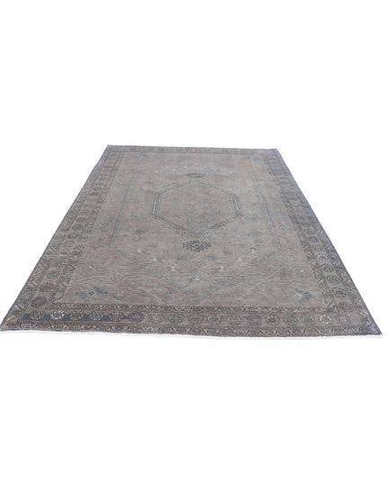 Overdye 6' 8" X 9' 5" Hand Knotted Wool Rug 6' 8" X 9' 5" (203 X 287) / Brown / Wool