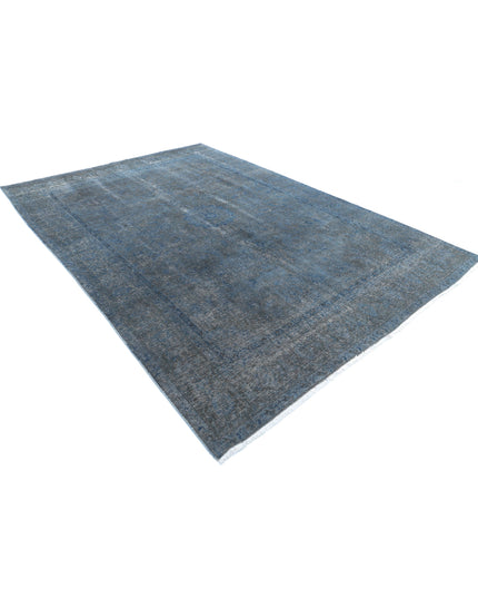 Overdye 7' 8" X 10' 11" Hand Knotted Wool Rug 7' 8" X 10' 11" (234 X 333) / Blue / Wool