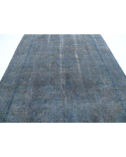 Overdye 7' 8" X 10' 11" Hand Knotted Wool Rug 7' 8" X 10' 11" (234 X 333) / Blue / Wool