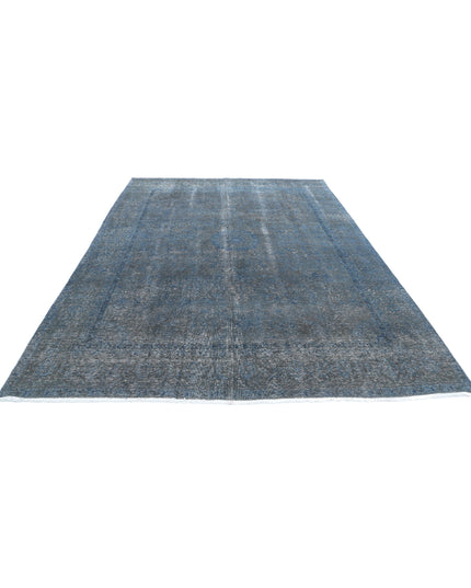 Overdye 7' 8" X 10' 11" Hand Knotted Wool Rug 7' 8" X 10' 11" (234 X 333) / Blue / Wool