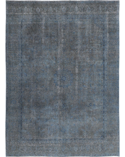 Overdye 7' 8" X 10' 11" Hand Knotted Wool Rug 7' 8" X 10' 11" (234 X 333) / Blue / Wool