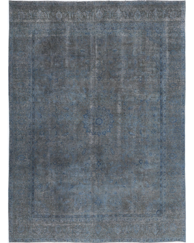 Overdye 7' 8" X 10' 11" Hand Knotted Wool Rug 7' 8" X 10' 11" (234 X 333) / Blue / Wool