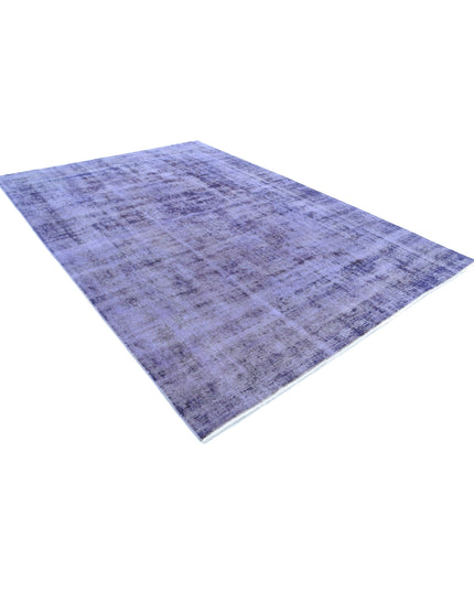 Overdye 7' 9" X 11' 2" Hand Knotted Wool Rug 7' 9" X 11' 2" (236 X 340) / Purple / Wool