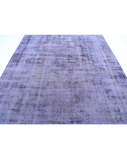Overdye 7' 9" X 11' 2" Hand Knotted Wool Rug 7' 9" X 11' 2" (236 X 340) / Purple / Wool