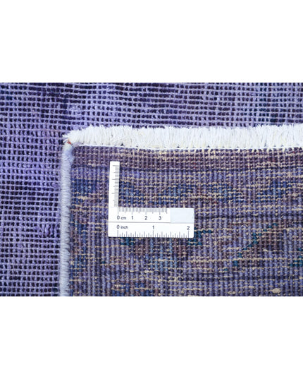 Overdye 7' 9" X 11' 2" Hand Knotted Wool Rug 7' 9" X 11' 2" (236 X 340) / Purple / Wool