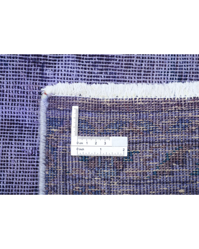 Overdye 7' 9" X 11' 2" Hand Knotted Wool Rug 7' 9" X 11' 2" (236 X 340) / Purple / Wool