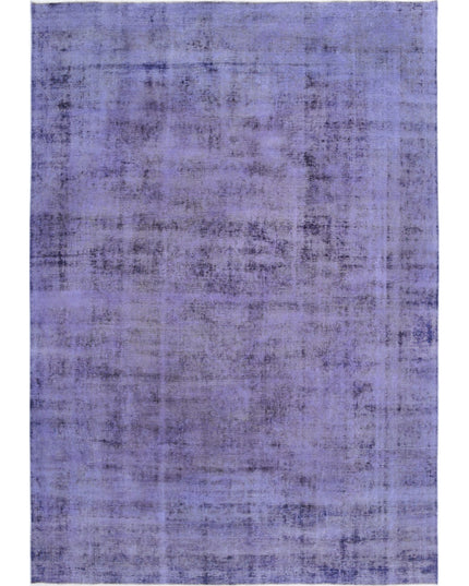 Overdye 7' 9" X 11' 2" Hand Knotted Wool Rug 7' 9" X 11' 2" (236 X 340) / Purple / Wool