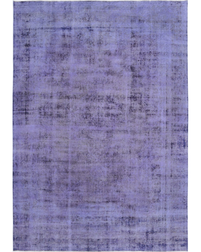 Overdye 7' 9" X 11' 2" Hand Knotted Wool Rug 7' 9" X 11' 2" (236 X 340) / Purple / Wool