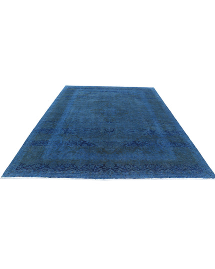 Overdye 8' 2" X 11' 0" Hand Knotted Wool Rug 8' 2" X 11' 0" (249 X 335) / Blue / Wool