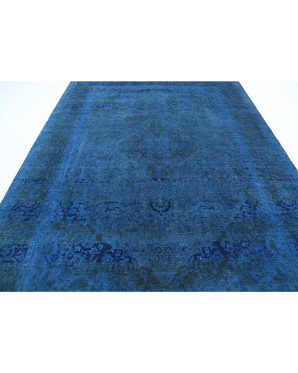 Overdye 8' 2" X 11' 0" Hand Knotted Wool Rug 8' 2" X 11' 0" (249 X 335) / Blue / Wool