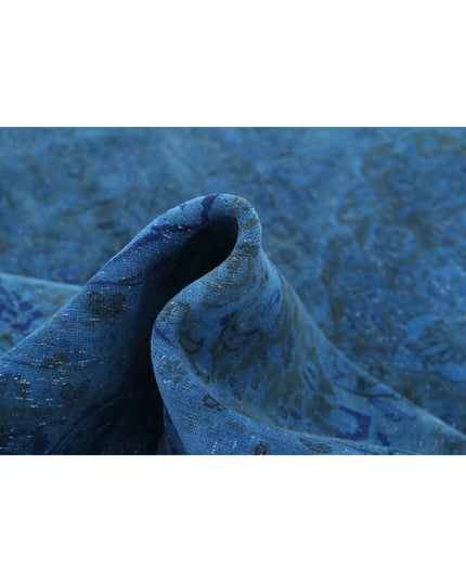 Overdye 8' 2" X 11' 0" Hand Knotted Wool Rug 8' 2" X 11' 0" (249 X 335) / Blue / Wool