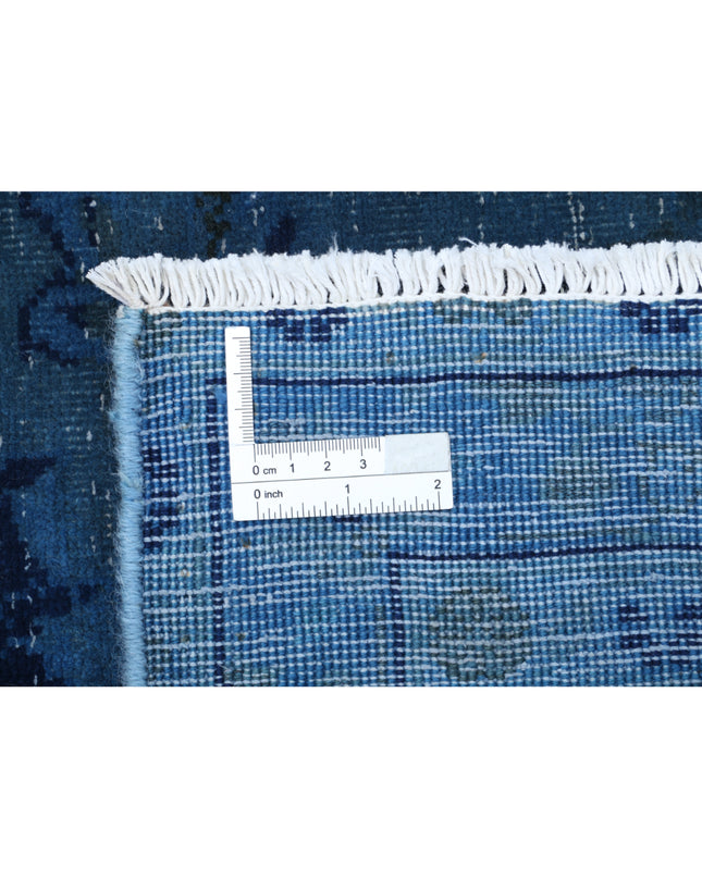 Overdye 8' 2" X 11' 0" Hand Knotted Wool Rug 8' 2" X 11' 0" (249 X 335) / Blue / Wool