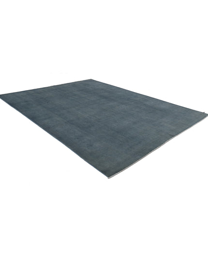 Overdye 9' 1" X 11' 8" Hand Knotted Wool Rug 9' 1" X 11' 8" (277 X 356) / Blue / Wool