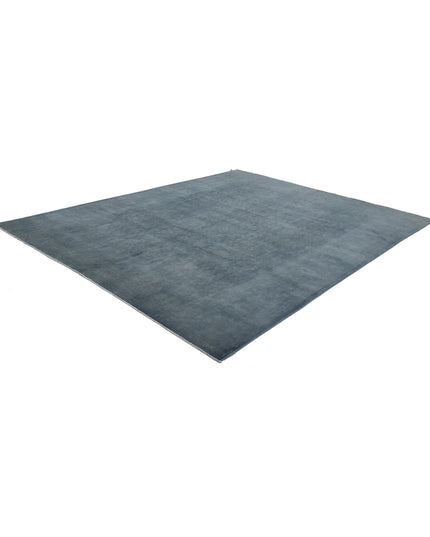 Overdye 9' 1" X 11' 8" Hand Knotted Wool Rug 9' 1" X 11' 8" (277 X 356) / Blue / Wool