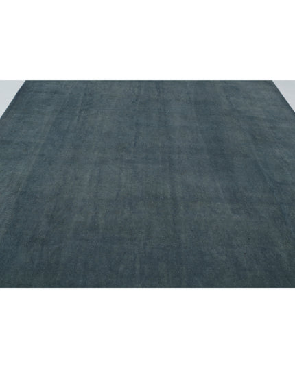 Overdye 9' 1" X 11' 8" Hand Knotted Wool Rug 9' 1" X 11' 8" (277 X 356) / Blue / Wool