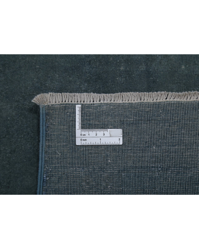 Overdye 9' 1" X 11' 8" Hand Knotted Wool Rug 9' 1" X 11' 8" (277 X 356) / Blue / Wool