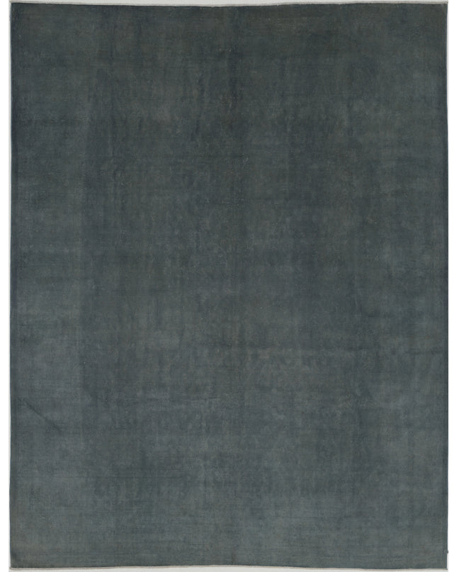 Overdye 9' 1" X 11' 8" Hand Knotted Wool Rug 9' 1" X 11' 8" (277 X 356) / Blue / Wool