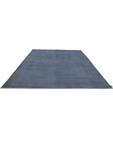 Overdye 8' 9" X 11' 10" Hand Knotted Wool Rug 8' 9" X 11' 10" (267 X 361) / Charcoal / Wool