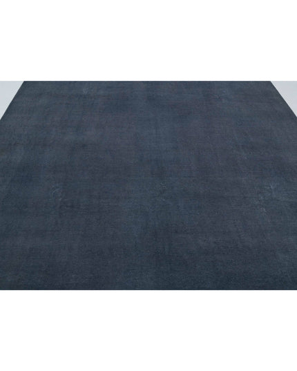 Overdye 8' 9" X 11' 10" Hand Knotted Wool Rug 8' 9" X 11' 10" (267 X 361) / Charcoal / Wool