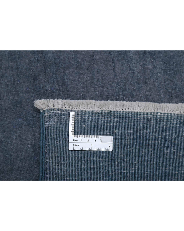 Overdye 8' 9" X 11' 10" Hand Knotted Wool Rug 8' 9" X 11' 10" (267 X 361) / Charcoal / Wool