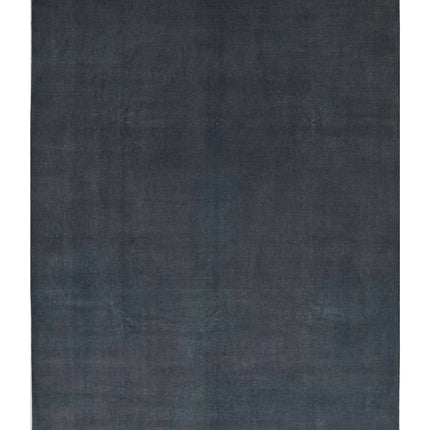 Overdye 8' 9" X 11' 10" Hand Knotted Wool Rug 8' 9" X 11' 10" (267 X 361) / Charcoal / Wool