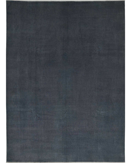 Overdye 8' 9" X 11' 10" Hand Knotted Wool Rug 8' 9" X 11' 10" (267 X 361) / Charcoal / Wool