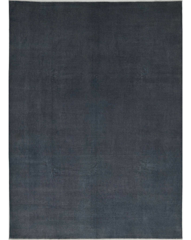 Overdye 8' 9" X 11' 10" Hand Knotted Wool Rug 8' 9" X 11' 10" (267 X 361) / Charcoal / Wool