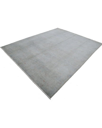 Overdye 7' 11" X 9' 11" Hand Knotted Wool Rug 7' 11" X 9' 11" (241 X 302) / Grey / Wool