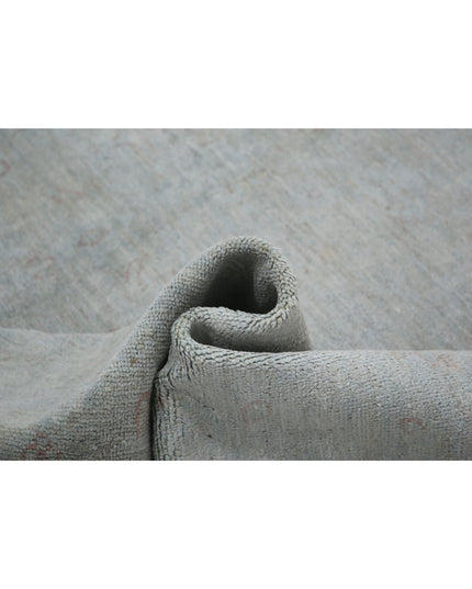 Overdye 7' 11" X 9' 11" Hand Knotted Wool Rug 7' 11" X 9' 11" (241 X 302) / Grey / Wool