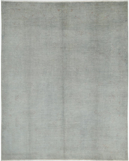 Overdye 7' 11" X 9' 11" Hand Knotted Wool Rug 7' 11" X 9' 11" (241 X 302) / Grey / Wool