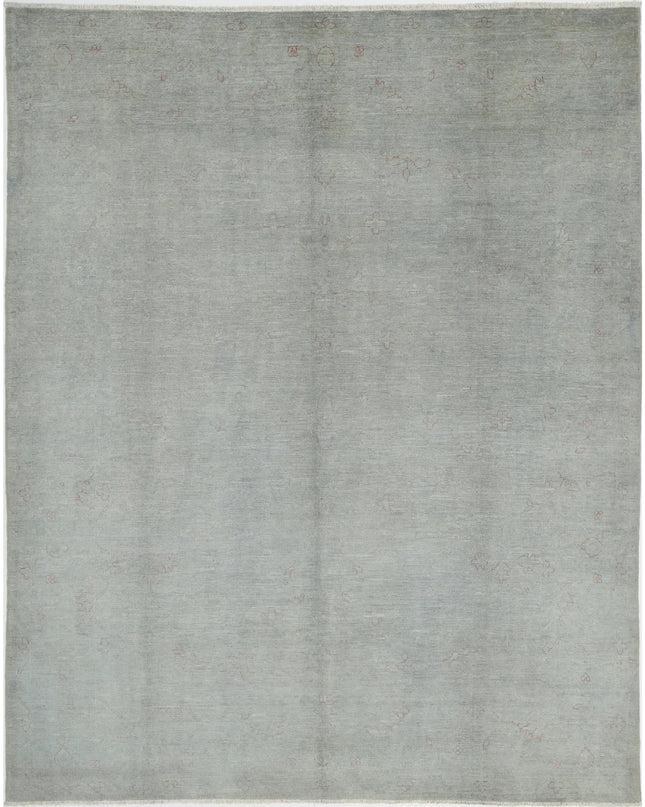 Overdye 7' 11" X 9' 11" Hand Knotted Wool Rug 7' 11" X 9' 11" (241 X 302) / Grey / Wool