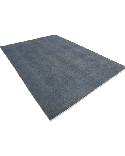 Overdye 7' 4" X 10' 2" Hand Knotted Wool Rug 7' 4" X 10' 2" (223 X 310) / Grey / Wool