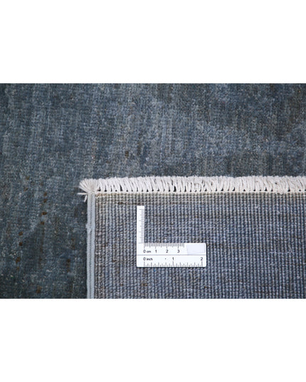 Overdye 7' 4" X 10' 2" Hand Knotted Wool Rug 7' 4" X 10' 2" (223 X 310) / Grey / Wool