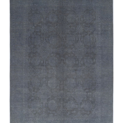 Overdye 7' 4" X 10' 2" Hand Knotted Wool Rug 7' 4" X 10' 2" (223 X 310) / Grey / Wool