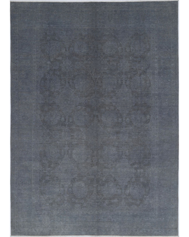 Overdye 7' 4" X 10' 2" Hand Knotted Wool Rug 7' 4" X 10' 2" (223 X 310) / Grey / Wool