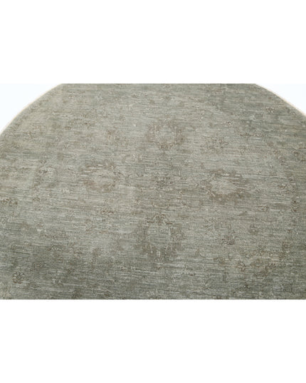 Overdye 5' 4" X 5' 6" Hand Knotted Wool Rug 5' 4" X 5' 6" (162 X 168) / Grey / Wool